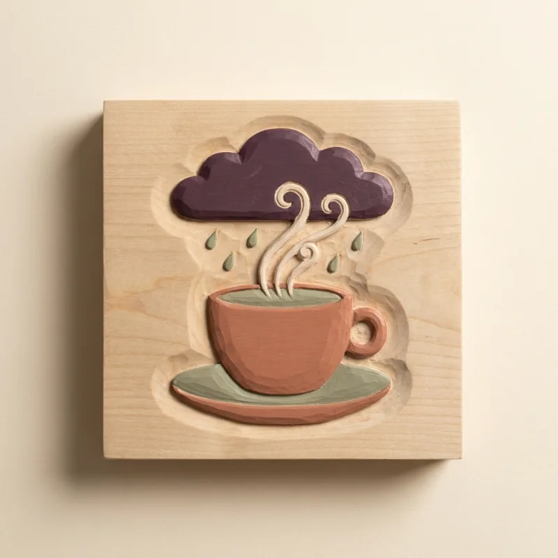 A cup of chai under a small rain cloud