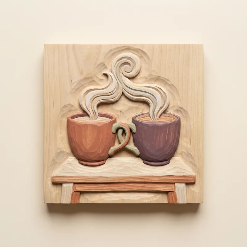 Two cups of chai standing close together